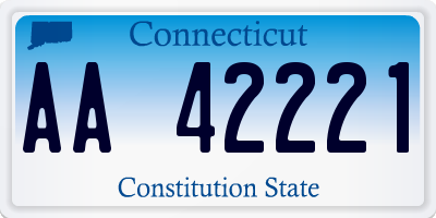 CT license plate AA42221
