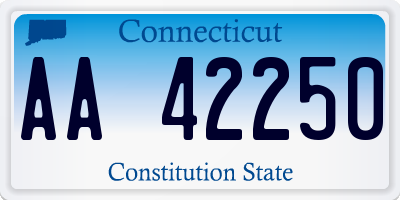 CT license plate AA42250