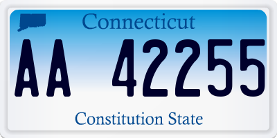 CT license plate AA42255