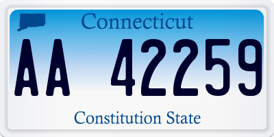 CT license plate AA42259