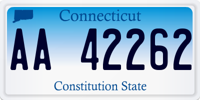 CT license plate AA42262