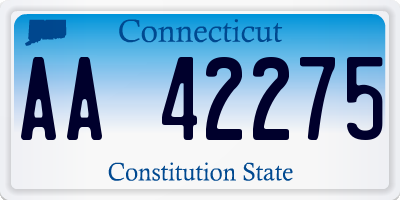 CT license plate AA42275