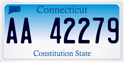 CT license plate AA42279