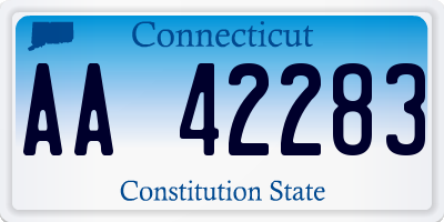 CT license plate AA42283