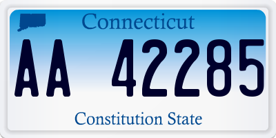 CT license plate AA42285