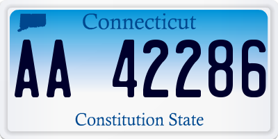 CT license plate AA42286