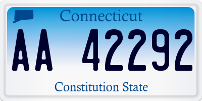 CT license plate AA42292