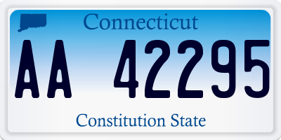 CT license plate AA42295