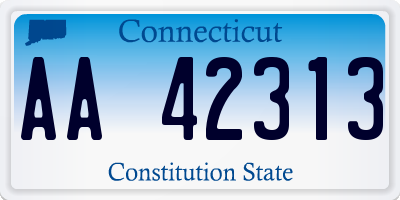 CT license plate AA42313