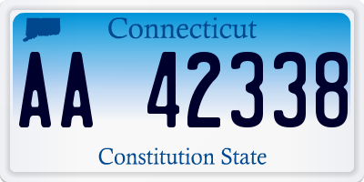 CT license plate AA42338