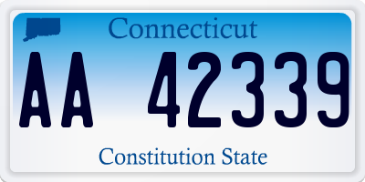 CT license plate AA42339