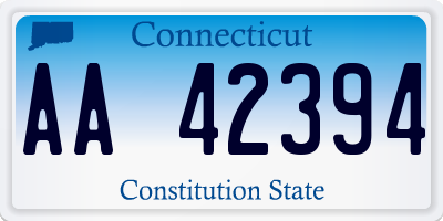 CT license plate AA42394