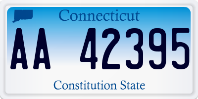 CT license plate AA42395