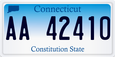 CT license plate AA42410