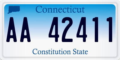 CT license plate AA42411