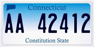 CT license plate AA42412