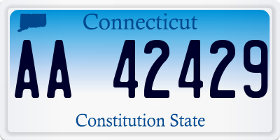 CT license plate AA42429