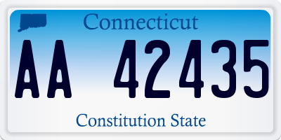 CT license plate AA42435