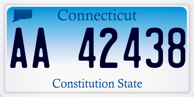 CT license plate AA42438