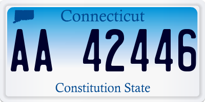 CT license plate AA42446