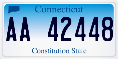 CT license plate AA42448