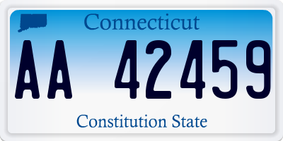 CT license plate AA42459