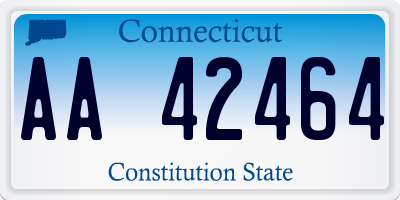 CT license plate AA42464
