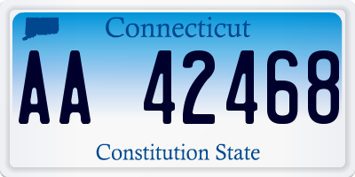 CT license plate AA42468