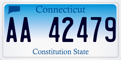 CT license plate AA42479