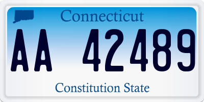 CT license plate AA42489