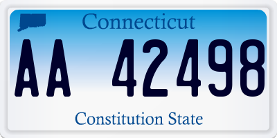 CT license plate AA42498