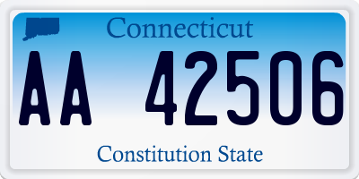 CT license plate AA42506