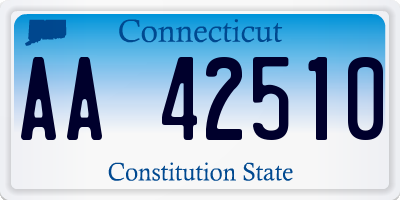 CT license plate AA42510