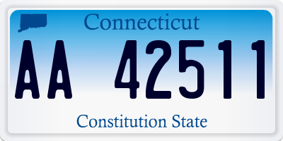 CT license plate AA42511