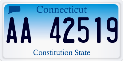 CT license plate AA42519