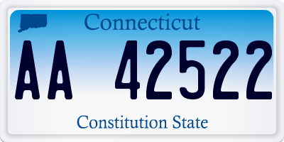 CT license plate AA42522