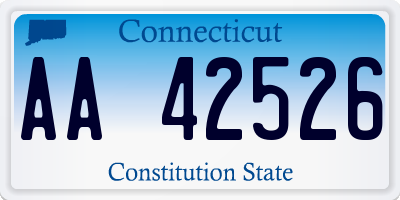 CT license plate AA42526