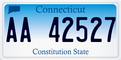 CT license plate AA42527