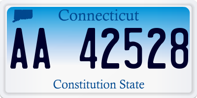 CT license plate AA42528