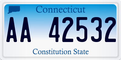 CT license plate AA42532