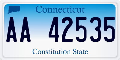 CT license plate AA42535
