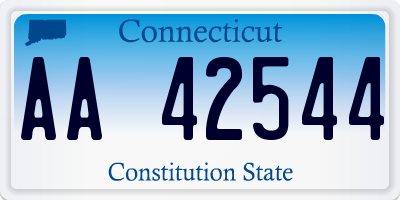 CT license plate AA42544