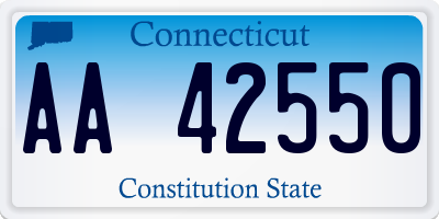 CT license plate AA42550