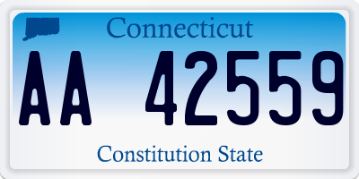 CT license plate AA42559