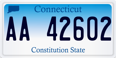 CT license plate AA42602