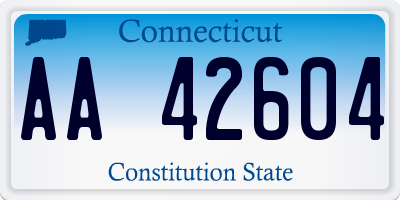 CT license plate AA42604