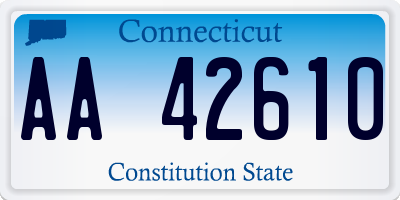 CT license plate AA42610