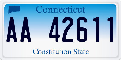 CT license plate AA42611