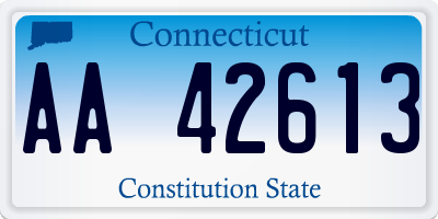 CT license plate AA42613