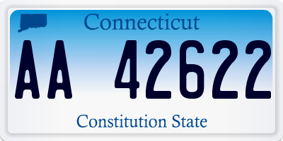 CT license plate AA42622